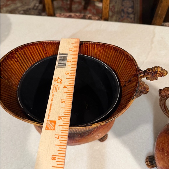 Vintage Orange and Brown Vases - Picture 6 of 8